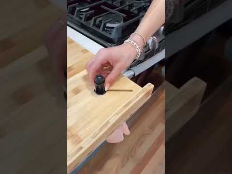 Kitchen Hack💥Bamboo Stove Top Work Surface with Adjustable Legs & Built In Juice Groove