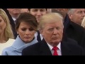 Melania Trump's smile turns into sad frown when Donald turns his back during Inauguration