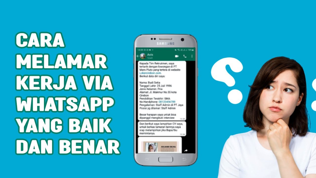 Cara mengirimkan Lamaran kerja via Whatsapp yang baik dan benar