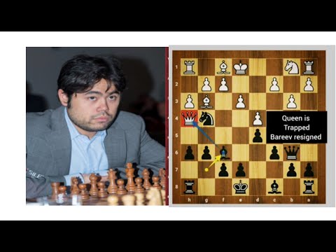 Hikaru Nakamura🇺🇲 traps a GM Evgeny Bareev 🇷🇺 in London opening 🔥🔥🔥
