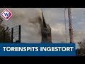 Torenspits kerk Hoogmade stort in bij grote brand - OMROEP WEST