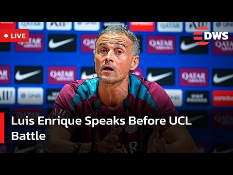Live: PSG coach Luis Enrique and a player hold a press conference | DWS News | AD14