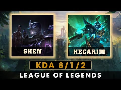 SHEN TOP vs HECARIM || KDA 8/1/2 || Resolve Keystone Rune || Season 9