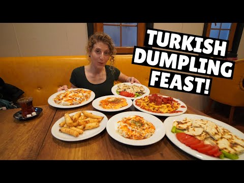 MUST TRY Street Food in Turkey | Turkish Manti & Gözleme | Street Food in Trabzon, Turkey