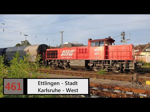 AVG Führerstandsmitfahrt Ettlingen-Stadt - Karlsruhe-West