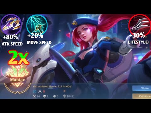 Dubble Maniac 114 Global No 1 Hit Damage Build For Layla #layla #mobilelegends #mlbb
