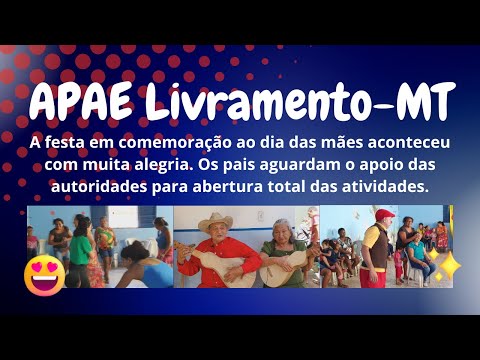 Festa das Mães APAE Livramento em Mato Grosso.