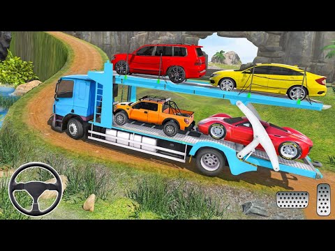Police Car Transport Truck Simulator Car Parking - Trailer Trucks Driver - Android Games