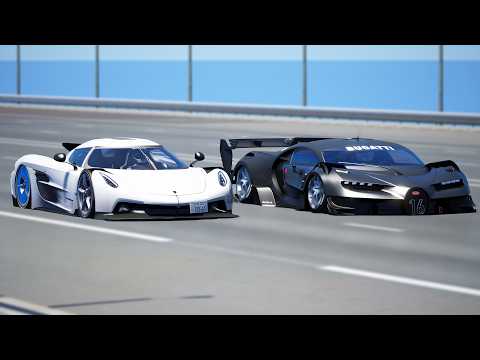 1,000KMH!!! Bugatti Vision GT vs Koenigsegg Jesko Absolut | DRAG & TRACK RACE
