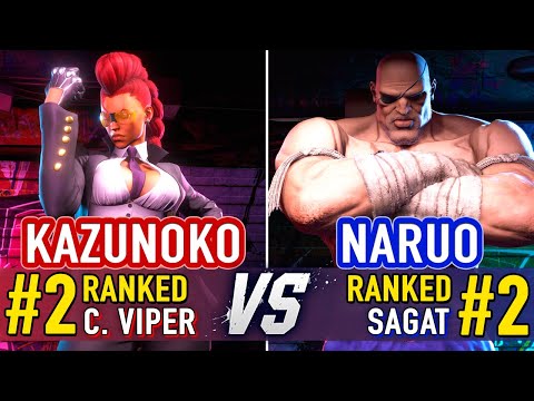 SF6 🤜 Kazunoko (#2 Ranked C. Viper) vs Naruo (#2 Ranked Sagat) 🤛 SF6 High Level Gameplay