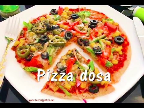 Pizza Dosa Recipe | How to make Pizza Dosa | Cheese Pizza Dosa Recipe