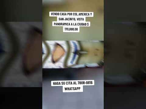 VENTA CASA EN SAN JACINTO POR COLONIA AMERICA SAN SALVADOR