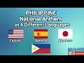 PHILIPPINE NATIONAL ANTHEM in 4 Different Languages - English/Spanish/Japanese/Tagalog with lyrics