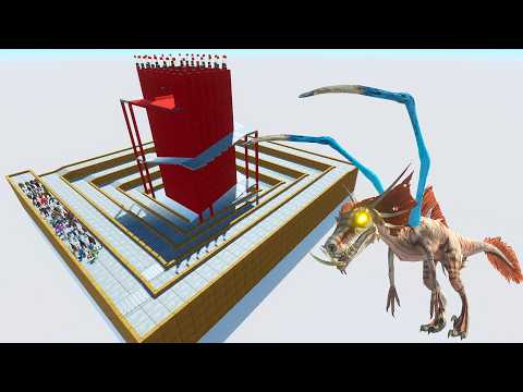 ESCAPE FROM 💀🦖 Alien ALLOSAURUS 🔥😱 - Survived Mode - Animal Revolt Battle Simulator