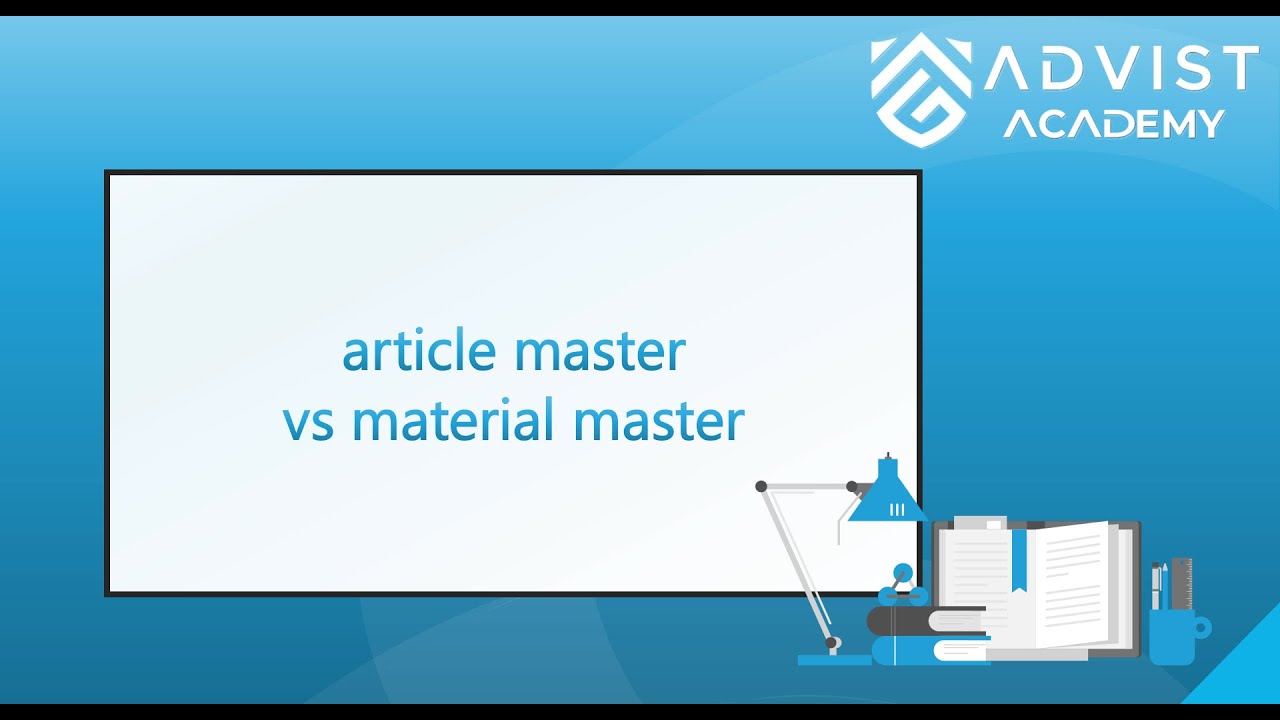 SAP | article master vs material master