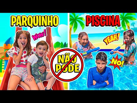 essica teaches Conduct Rules for kids at the playground and the pool (FT MC Divertida)