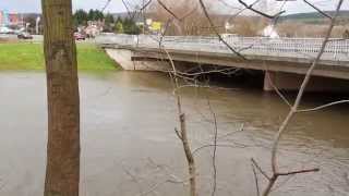 preview picture of video 'Hochwasser-Situation Ilme und Leine bei Einbeck und Garlebsen'