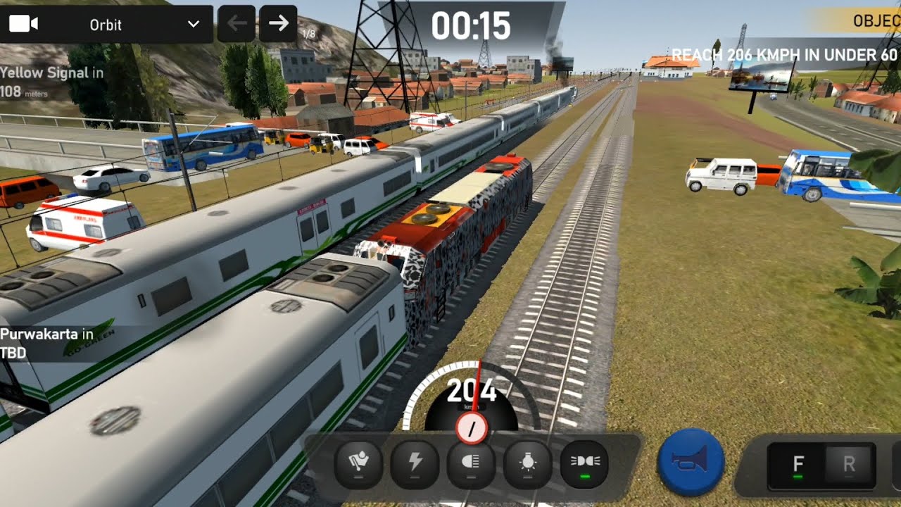 Indonesia Train race at 250km/h #indonesia #trainsimulator #train #traingame #locomotive #locopilot