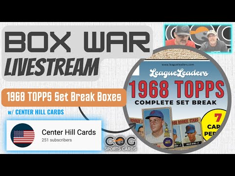 1968 Topps Set Break Box Battle w/ Center Hill Cards Channel