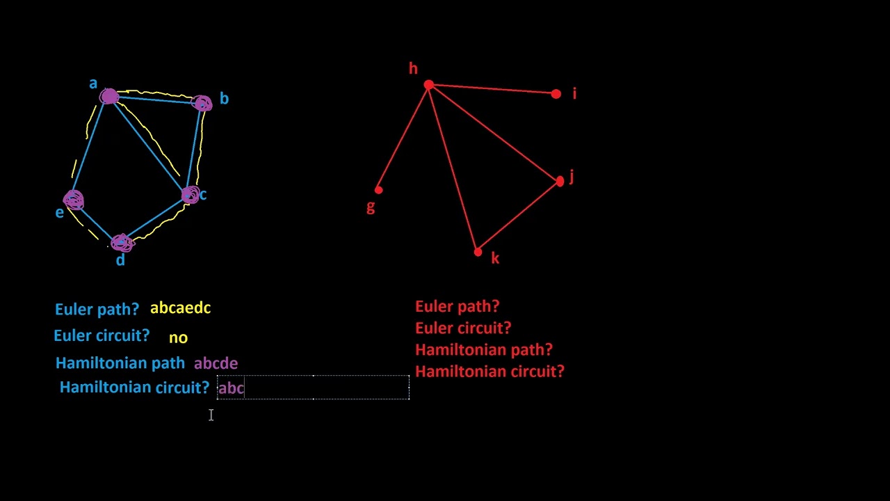 Euler and Hamiltonian paths and circuits