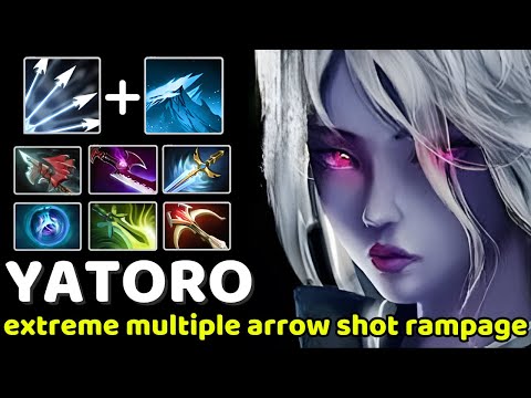 YATORO [Drow Ranger] Rampage with extreme multi-arrow fire Damage Dota2 7.37d #YATORO #DrowRanger