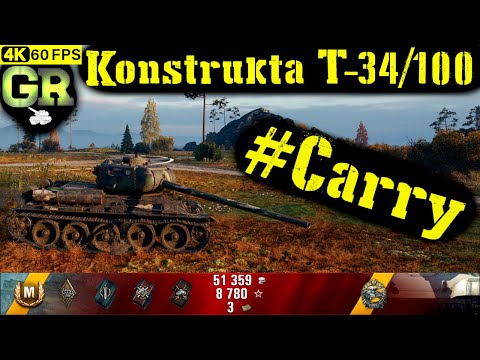 World of Tanks Konštrukta T-34/100 Replay - 5 Kills 3.2K DMG(Patch 1.4.0)