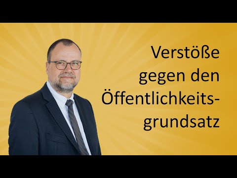 Öffentlichkeitsgrundsatz