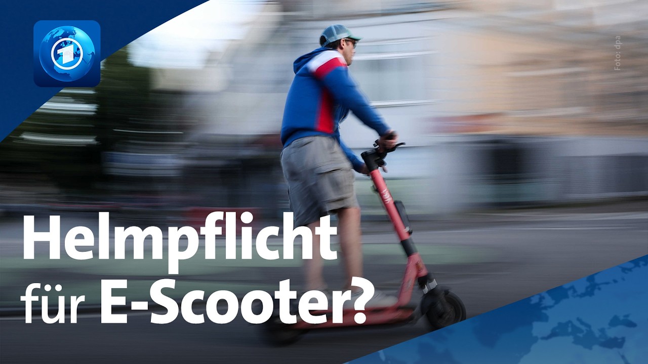 Diskussion um die Helmpflicht für E-Scooter | 🌍 tagesschau24 Top-Thema, 17.8.2026