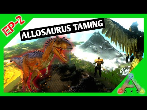 HOW TO TAME ALLOSAURUS | ALLOSAURUS TAMING | ARK MOBILE | EASY TAME |