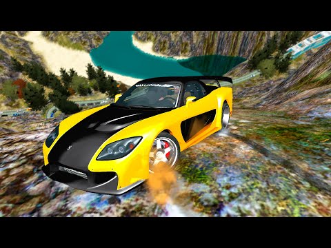 GTA 4 Cliff Drops & Crashes (Real Cars Mods) ep.50