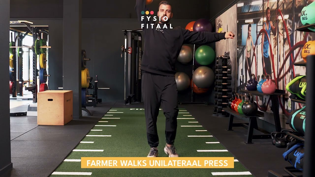 Video thumbnail: Farmer walks unilateraal press — instructievideo