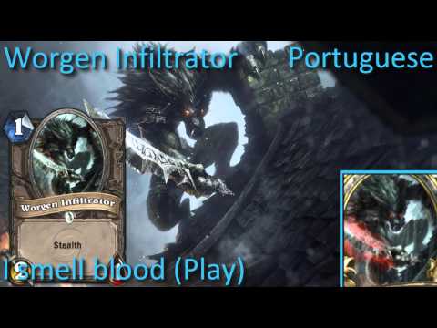 Worgen Infiltrator card sounds in 12 languages -Hearthstone✔