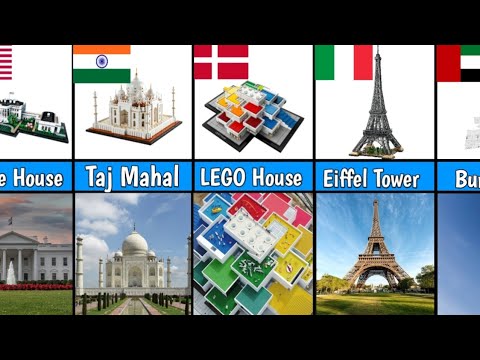 Most famous Monuments and Buildings in Lego | Comparison