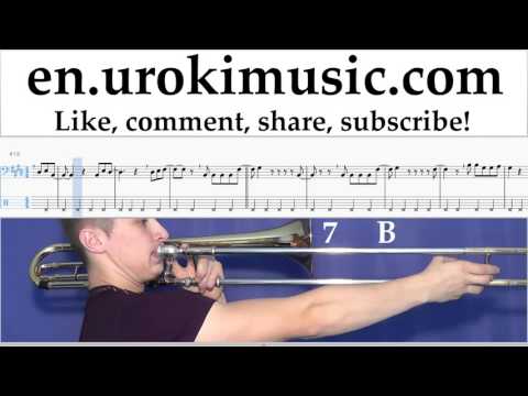 Trombone lessons Imagine Dragons - Walking the Wire Sheet Music Tutorial Part#2 um-i352