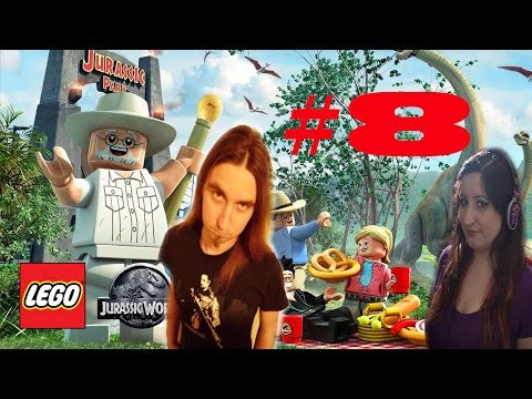LEGO Jurassic World Gameplay Walkthrough 100% Part 8: The Hunted Story Mode 2 Player Co-op