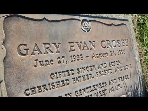 Actor Gary Evan Crosby Grave Forest Lawn Hollywood Hills Los Angeles California USA November 3, 2022