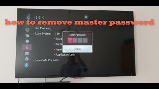LG TV ALL UHD 4K how to remove master password