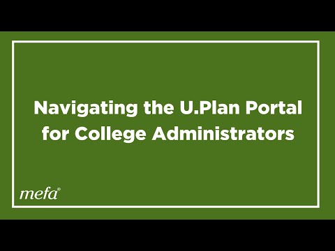 Navigating the U.Plan Portal for College Administrators
