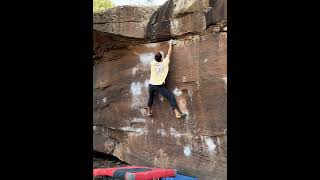 Video thumbnail of Directa a la roja, 7a+. Albarracín