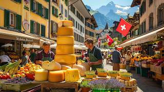 Morning Farmers Market in Bern 🇨🇭 | Walking Tour in Switzerland’s Most