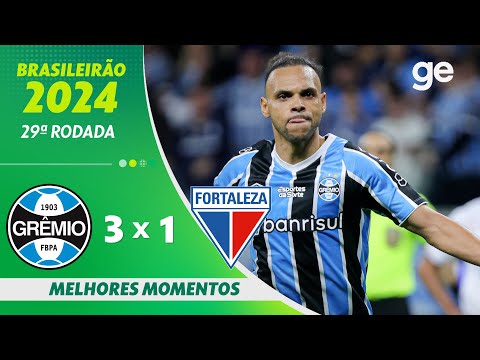Gols e lances de Grêmio x Fortaleza