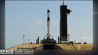 SpaceX Falcon 9 and Dragon vertical at 39A in Florida | NASA Crew-7 Mission