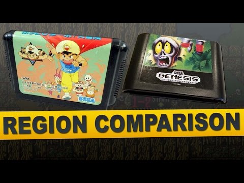 Decap Attack for Sega Genesis (Region Comparison)