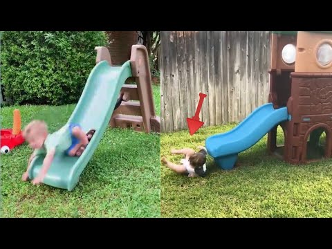 Funny Babies Playing Slide Fails Compilation | Cutest Baby