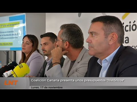 Coalición Canaria presenta unos presupuestos "históricos"