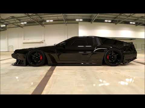 CYBERPUNK DELOREAN ALL BLACK 3D ANIMATION