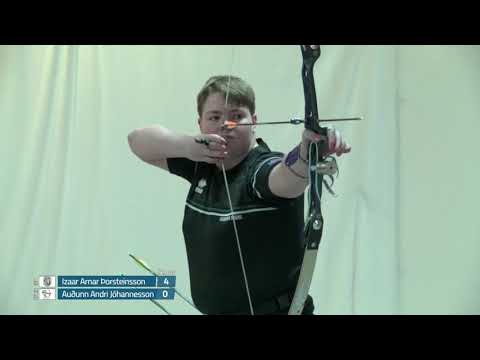 Izaar vs Audunn Barebow Men Gold finals Icelandic National Indoor Championships 2021