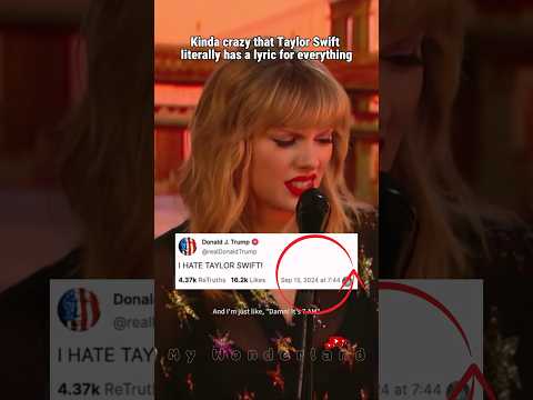 Not Taylor Swift writing a song for Trump years before he even said this😂 #taylorswift #trump