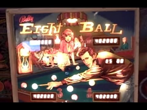1977 Bally Eight Ball pinball machine in action