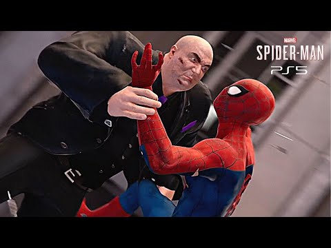 KingPin vs Spider Man Boss Fight Spiderman Remastered (PS5 60FPS)